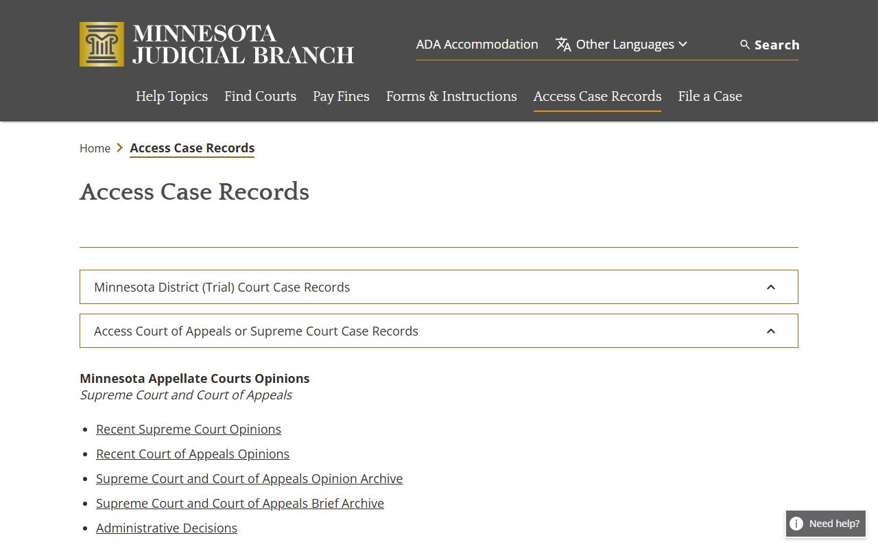Renville County traffic court records Minnesota access case records