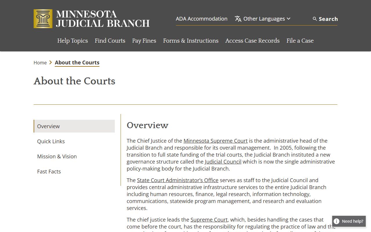 Renville County traffic court records Minnesota court structure